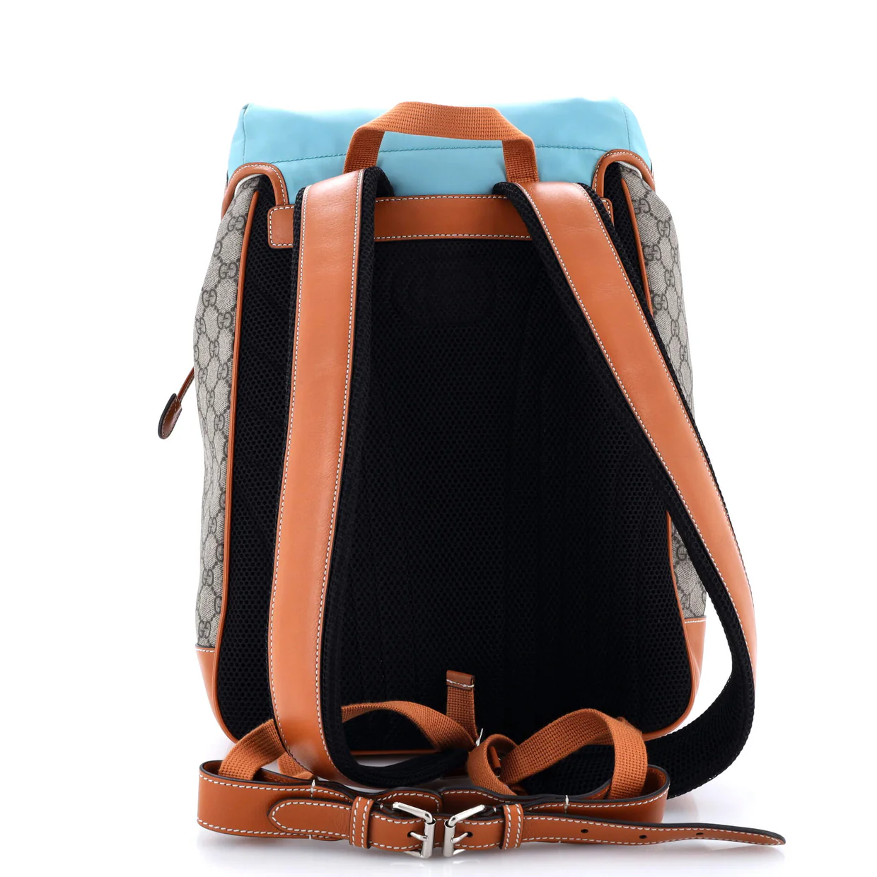 Interlocking G Patch Flap Buckle Backpack Nylon and GG Coated Canvas - Deep Luxury