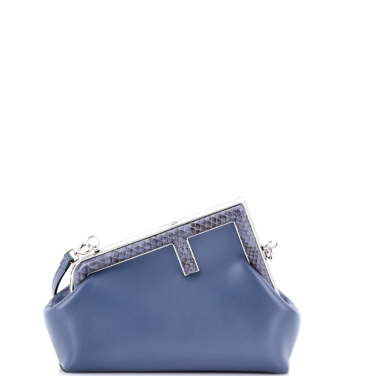 First Bag Leather with Python Small - Deep Luxury