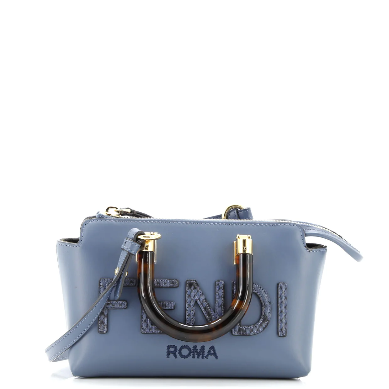 Logo By The Way Top Handle Bag Leather with Snakeskin Mini - Deep Luxury