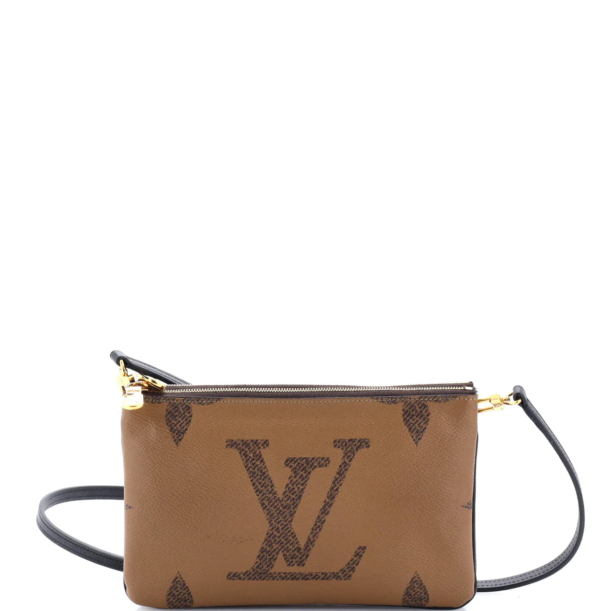 Double Zip Pochette Reverse Monogram Giant - Deep Luxury