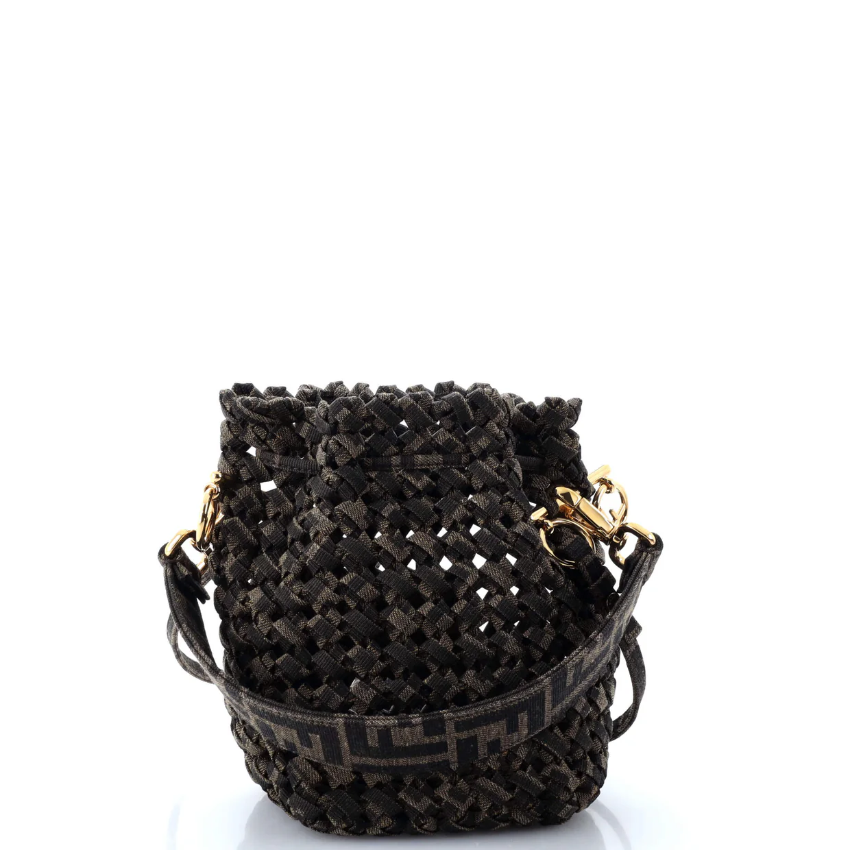 Mon Tresor Bucket Bag Jacquard Interlace Fabric Mini - Deep Luxury