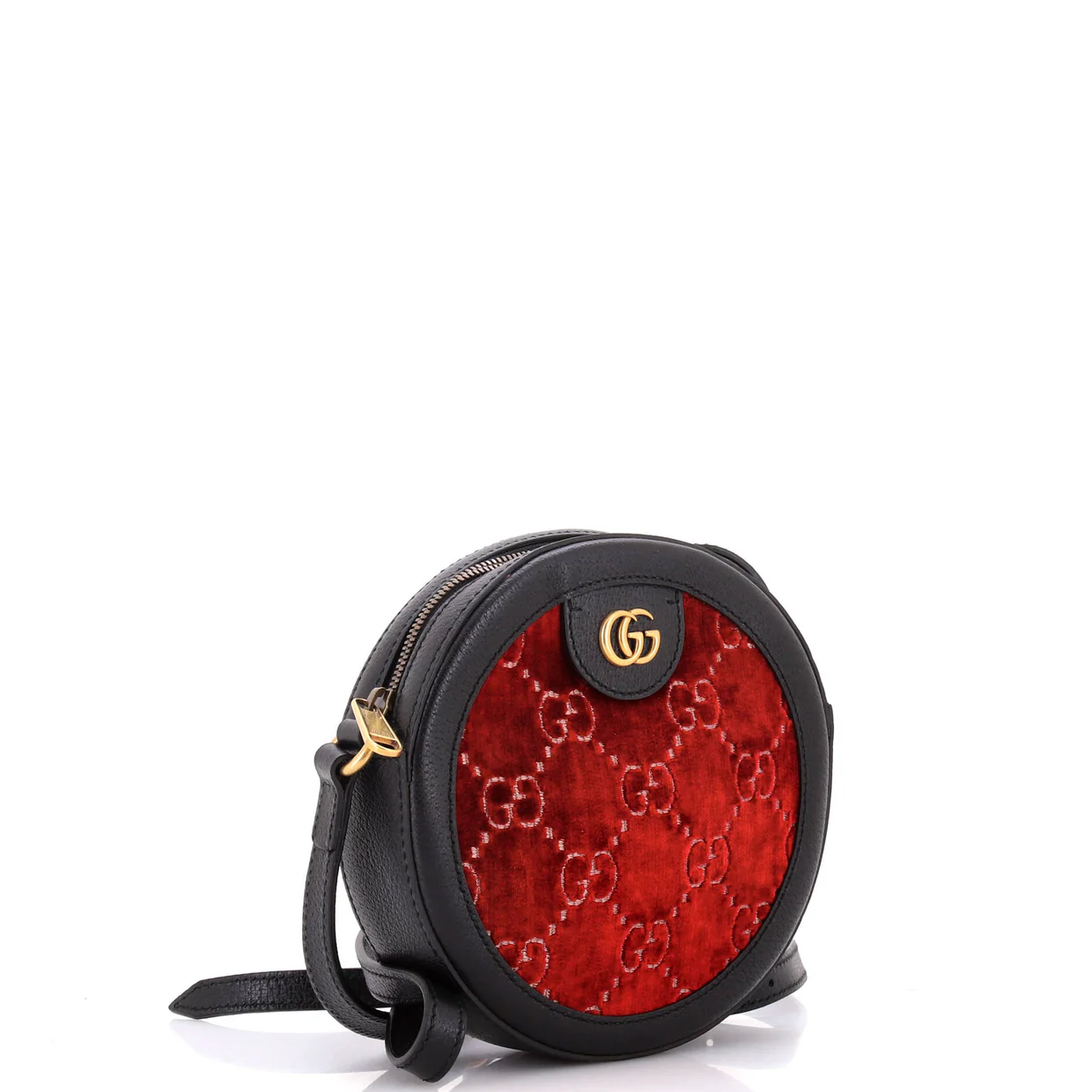 Ophidia Round Shoulder Bag GG Velvet Mini - Deep Luxury