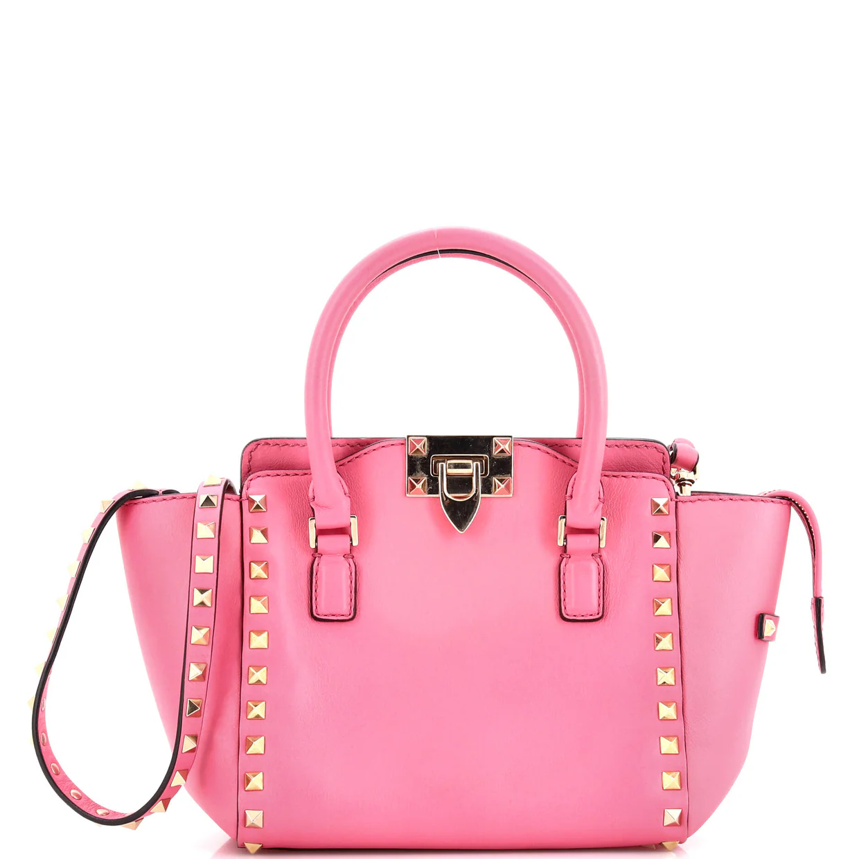 Rockstud Tote Rigid Leather Mini - Deep Luxury