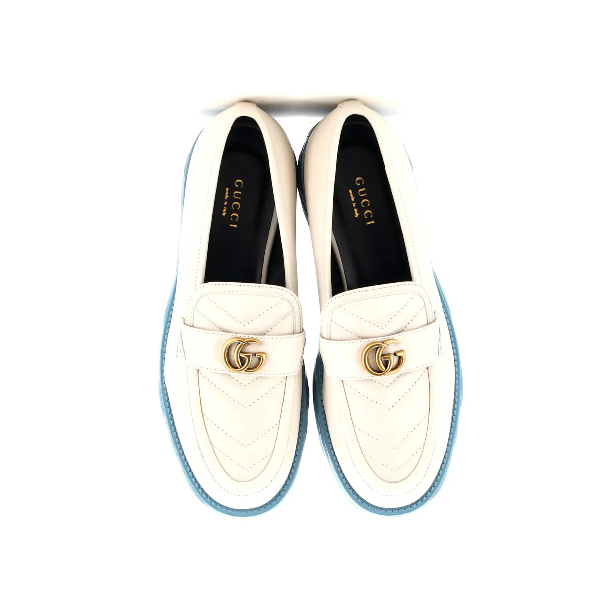 Women's GG Marmont Platform Loafers Matelasse Leather - Deep Luxury