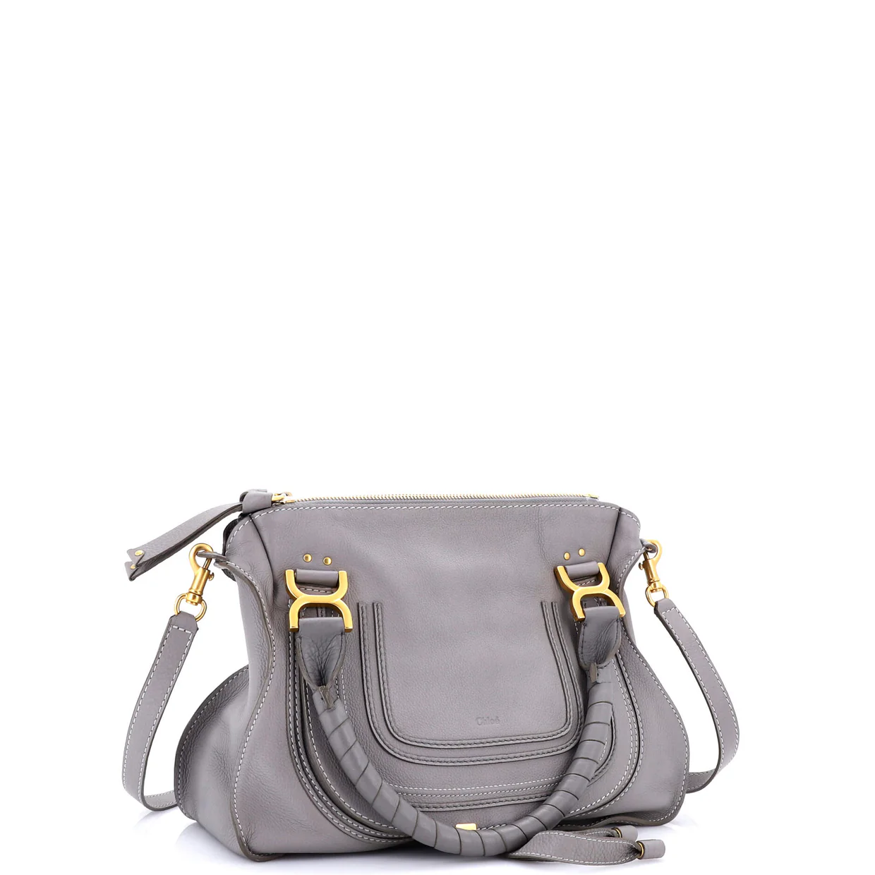 Marcie Satchel Leather Medium - Deep Luxury