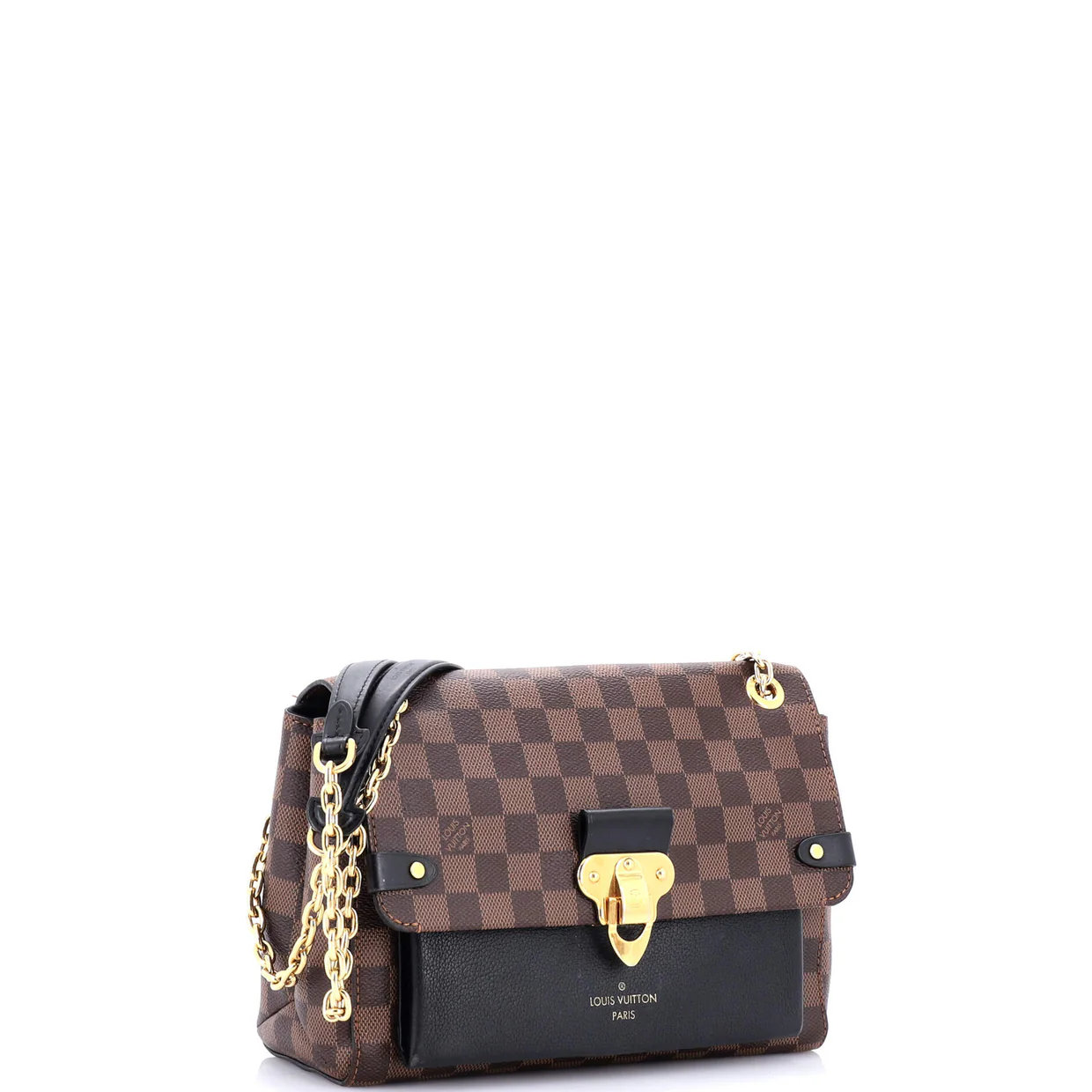 Vavin Handbag Damier with Leather PM - Deep Luxury