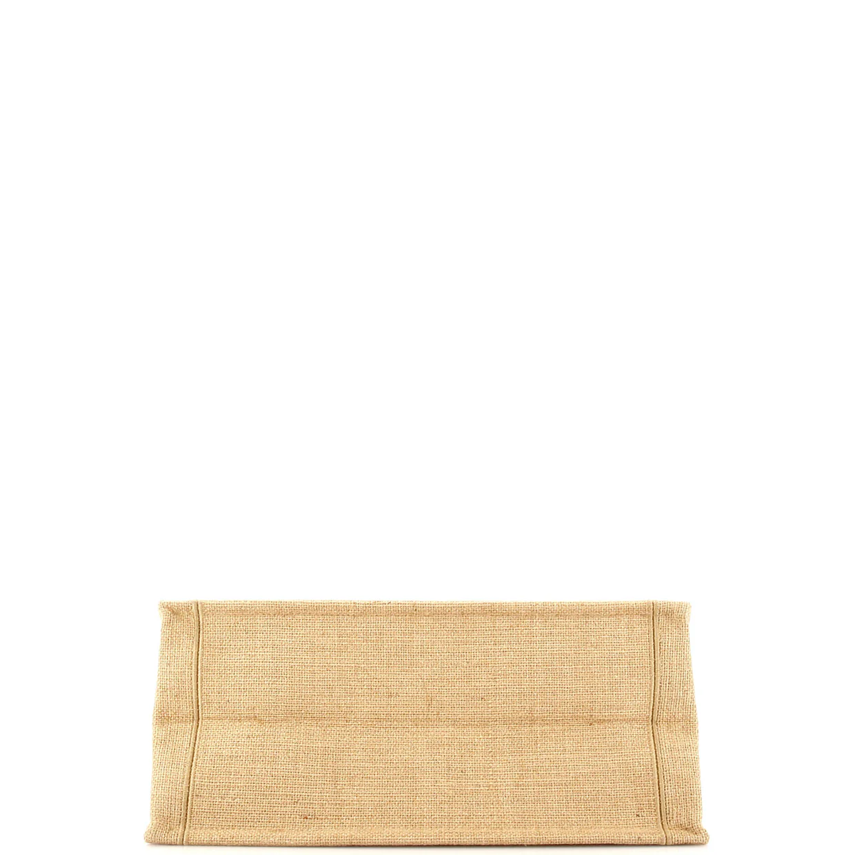 Book Tote Embroidered Raffia Medium - Deep Luxury