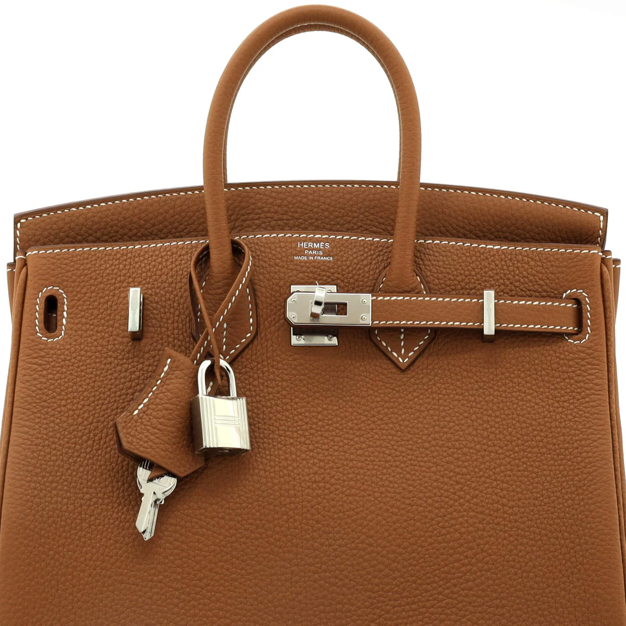Birkin Handbag Gold Togo with Palladium Hardware 25 - Deep Luxury