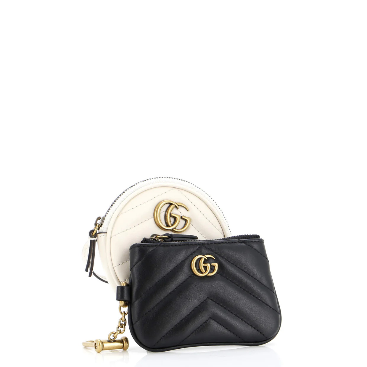GG Marmont Coin Purse And Key Case Matelasse Chevron Leather - Deep Luxury