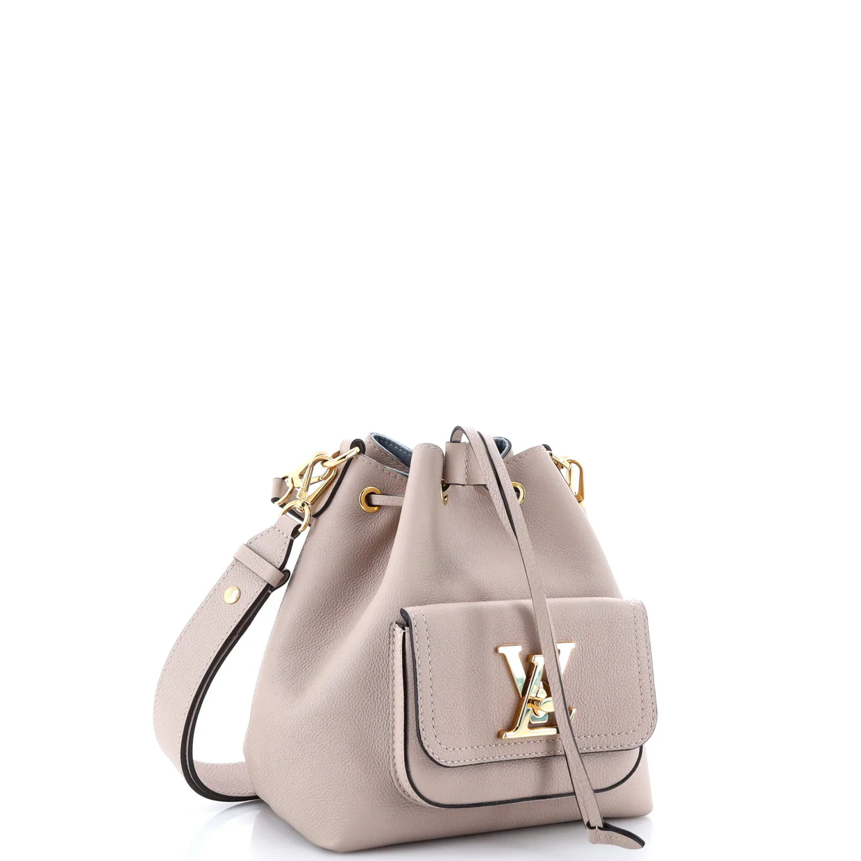 Lockme Pocket Bucket Bag Leather - Deep Luxury