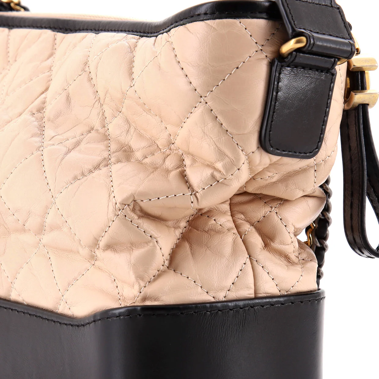 Gabrielle Hobo Quilted Aged Calfskin Medium - Deep Luxury