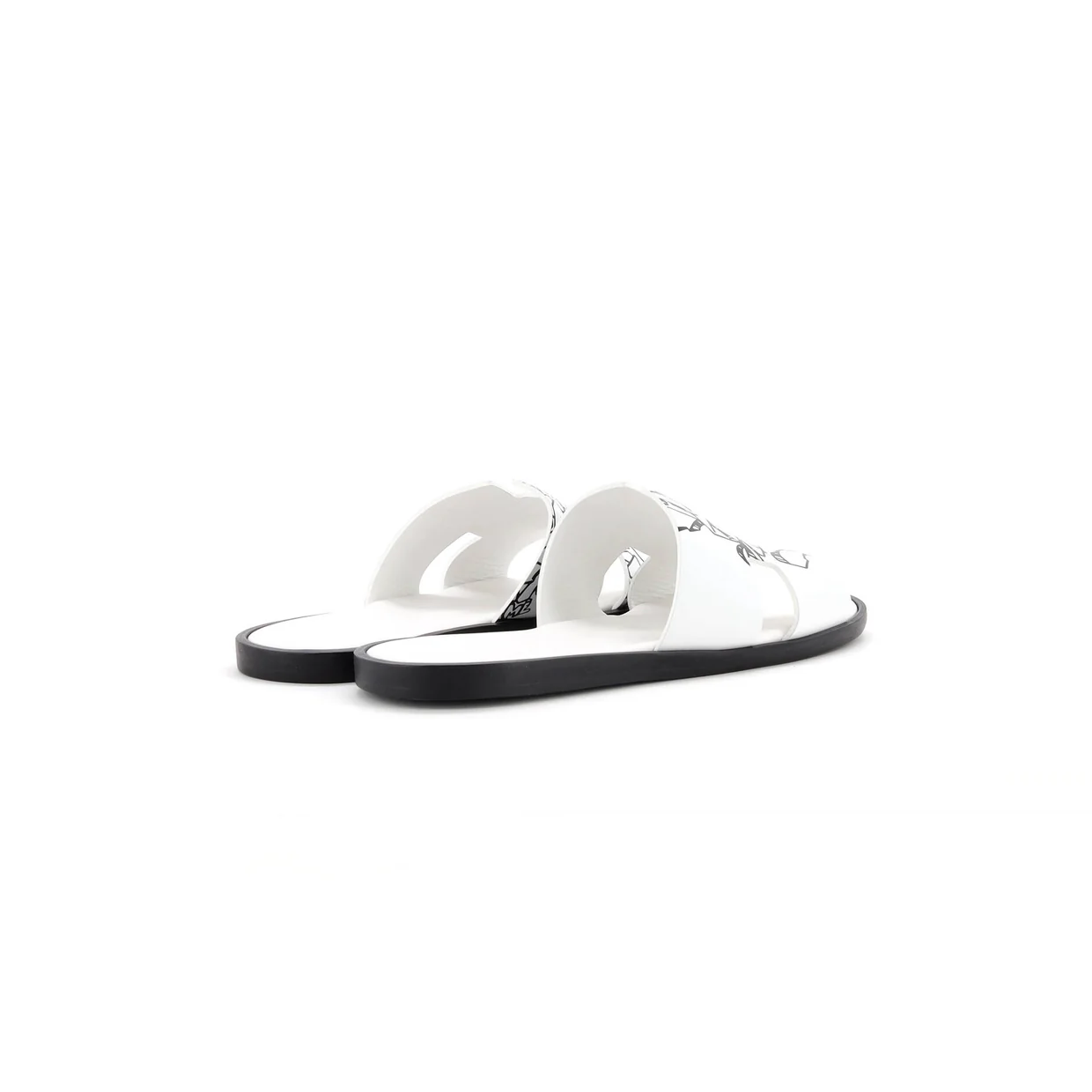 Men's Izmir Slide Sandals Printed Leather - Deep Luxury