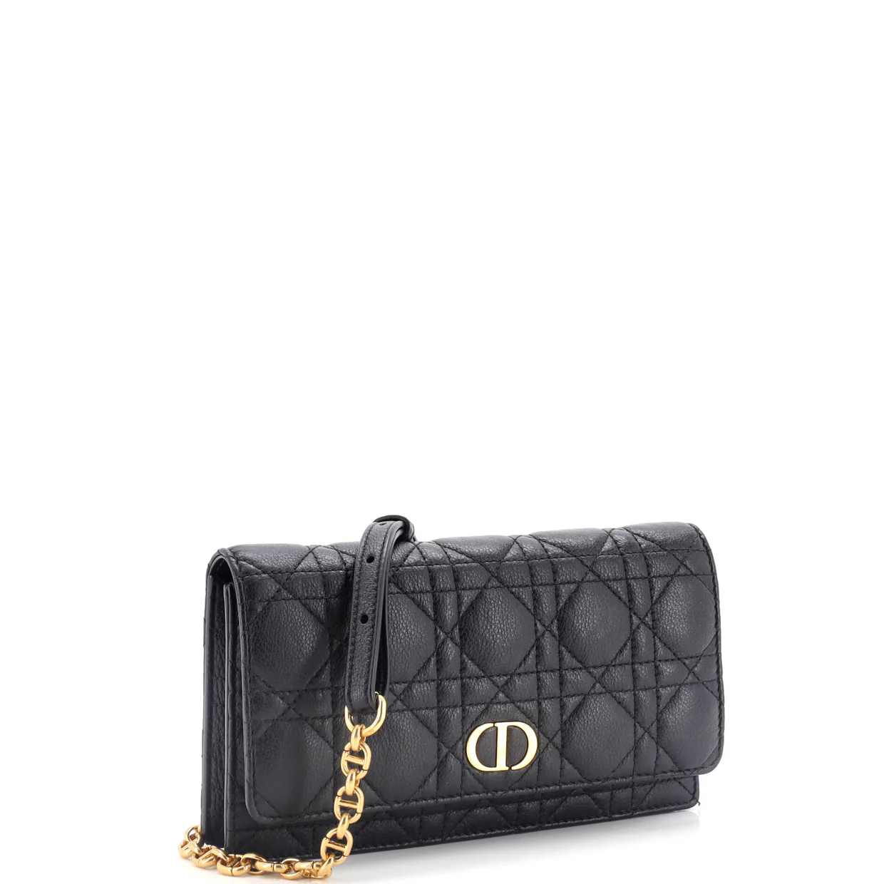 Caro Belt Pouch with Chain Cannage Quilt Calfskin - Deep Luxury
