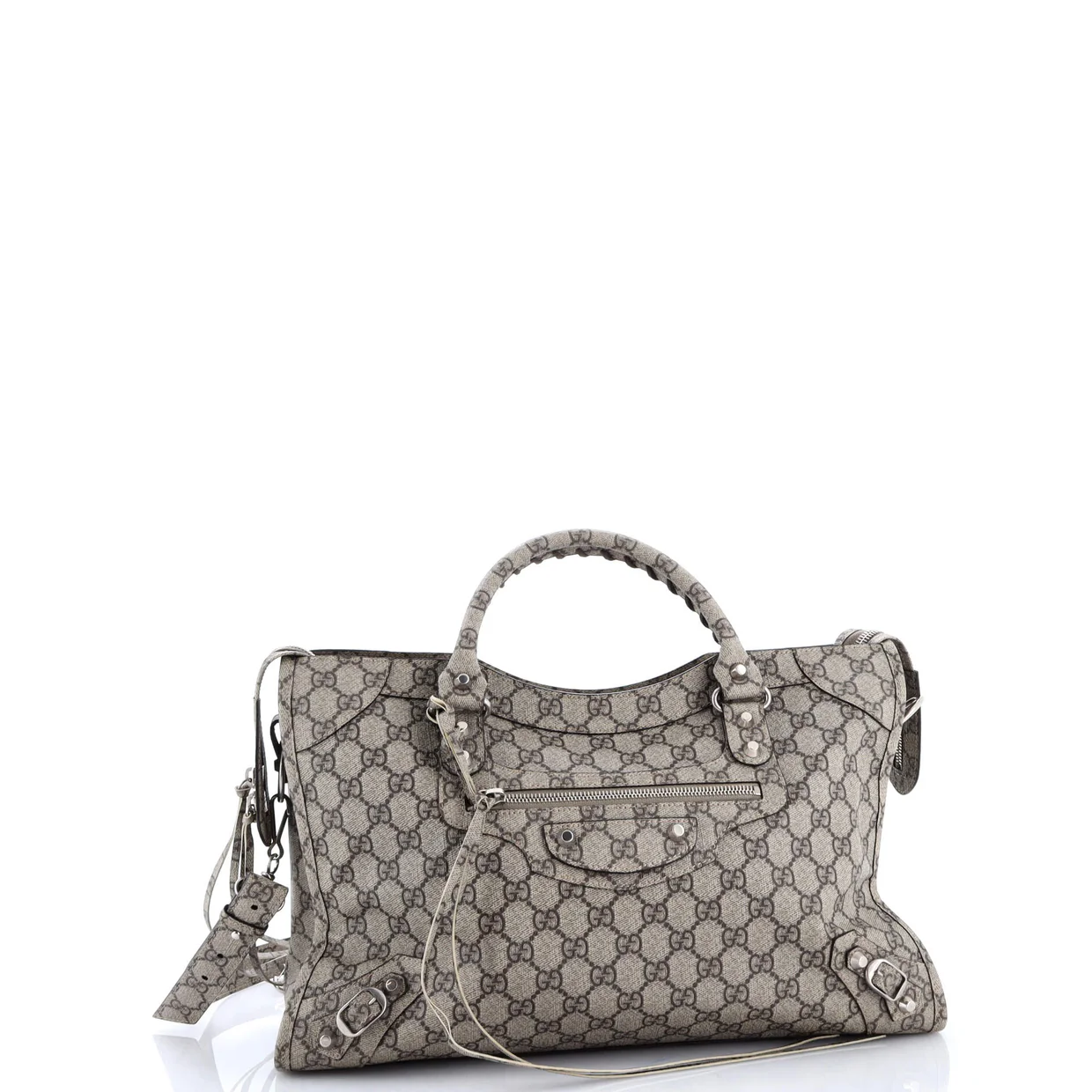 x Balenciaga The Hacker Project Neo Classic City Bag GG Coated Canvas Medium - Deep Luxury