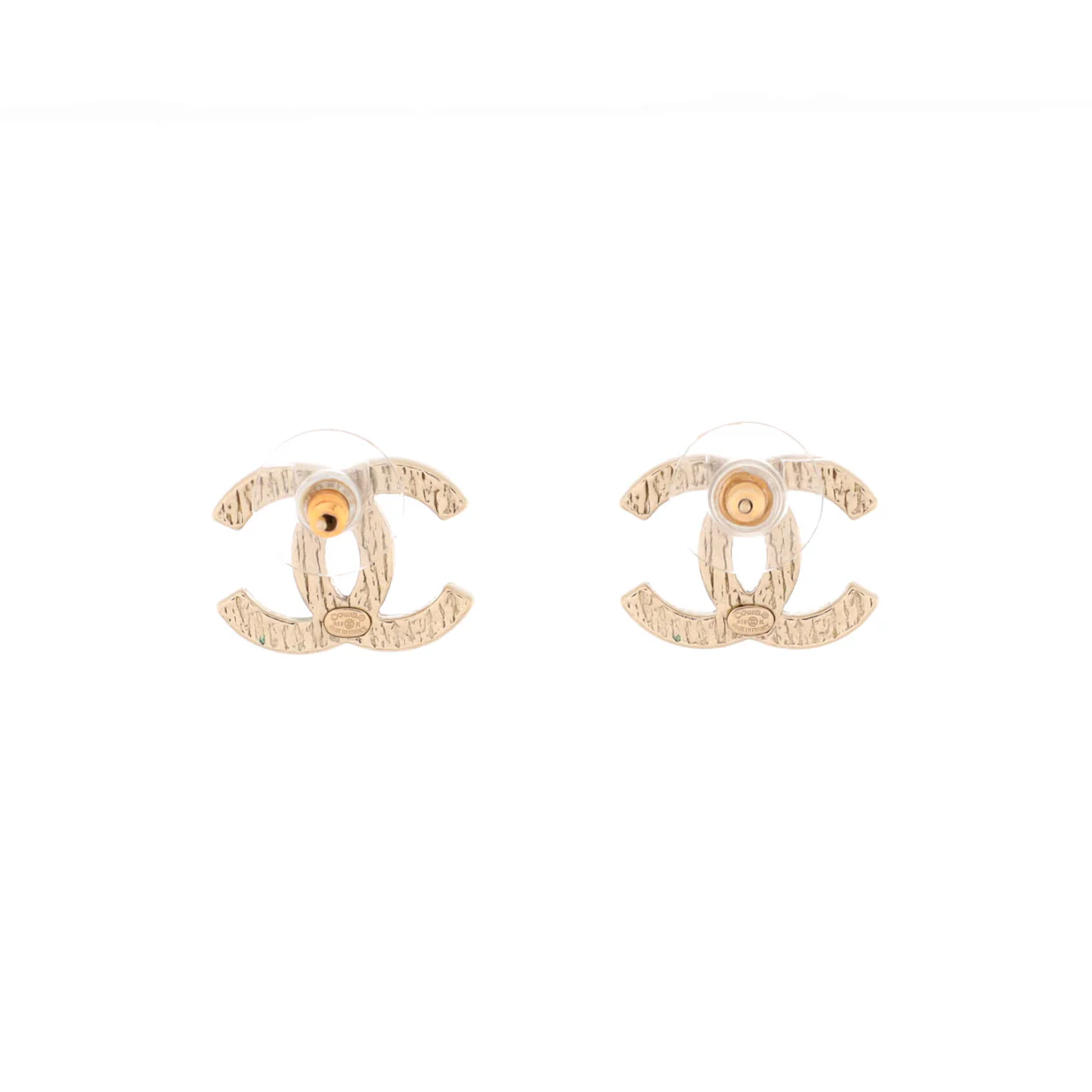 CC Stud Earrings Metal Small - Deep Luxury