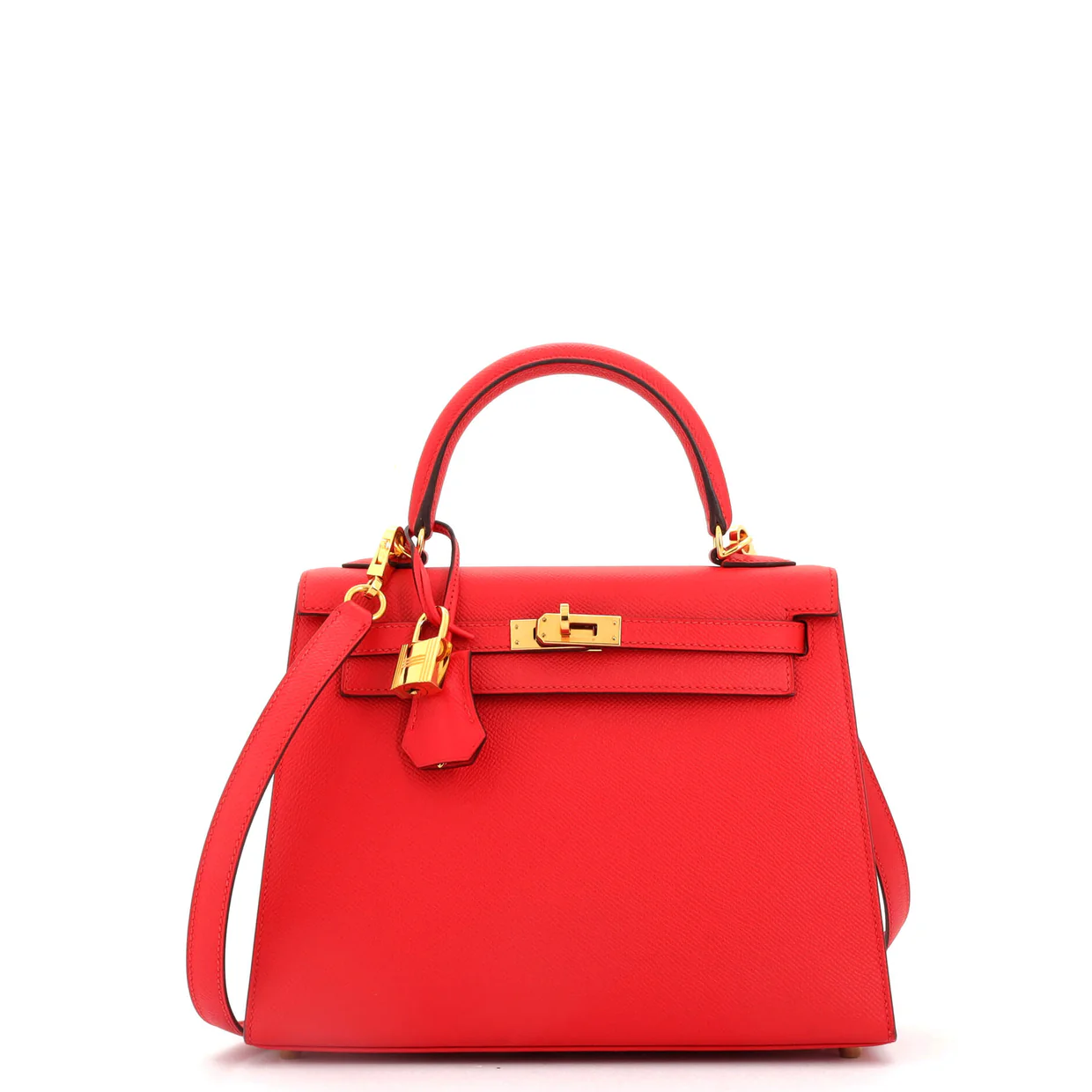 Kelly Handbag Rouge Tomate Epsom with Gold Hardware 25 - Deep Luxury
