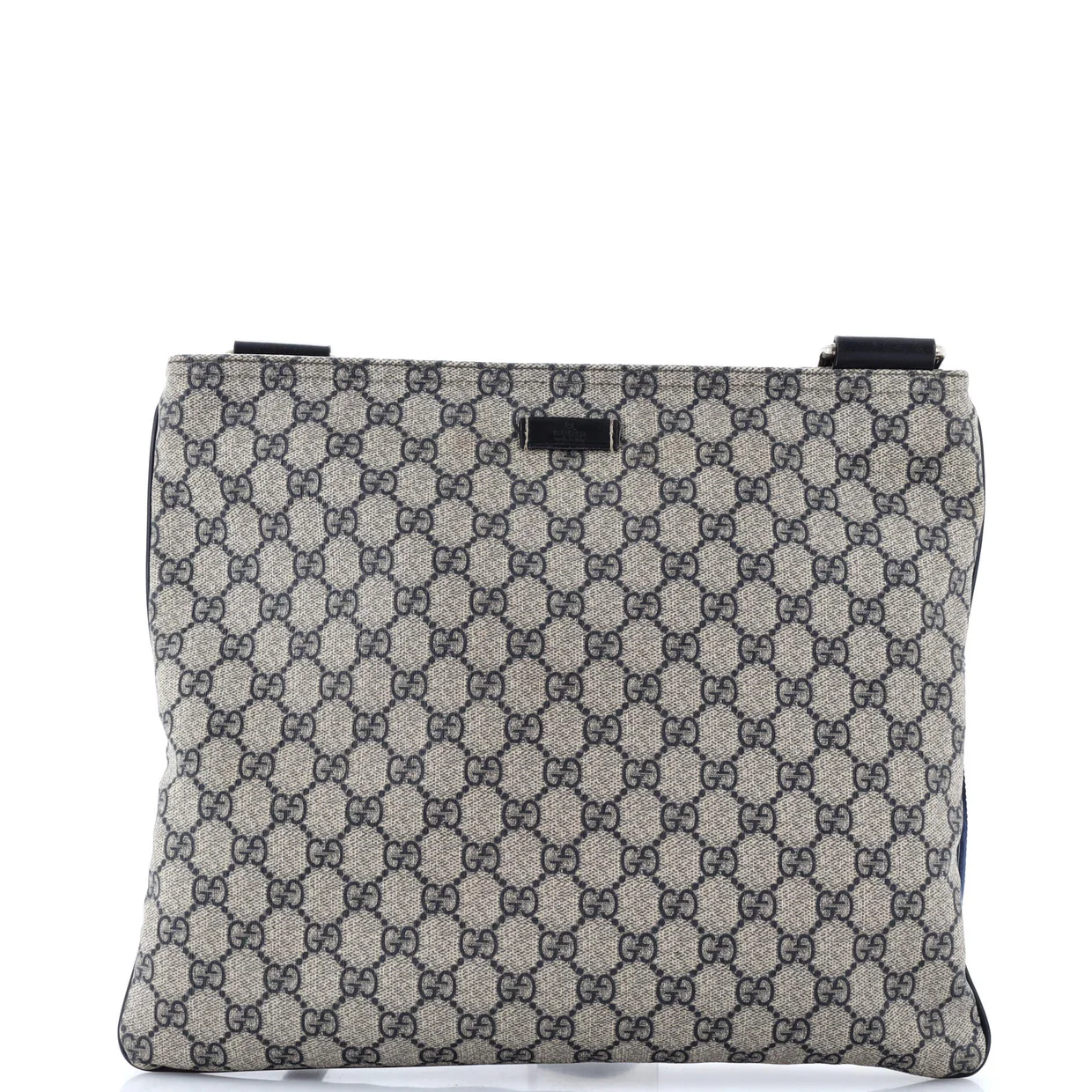 Zip Top Messenger Bag GG Coated Canvas Large - Deep Luxury