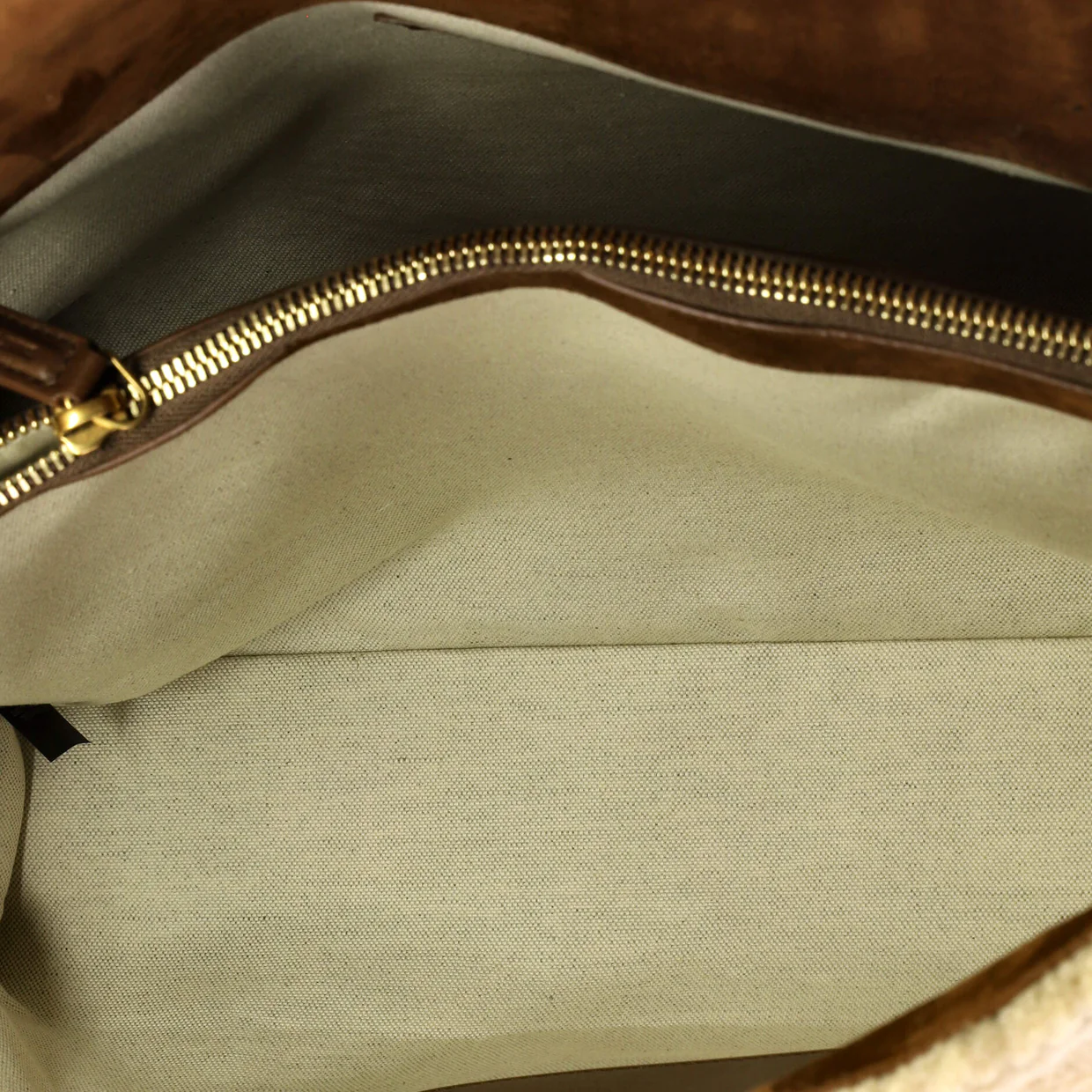 Jamie Flap Bag Quilted Suede and Shearling Large - Deep Luxury