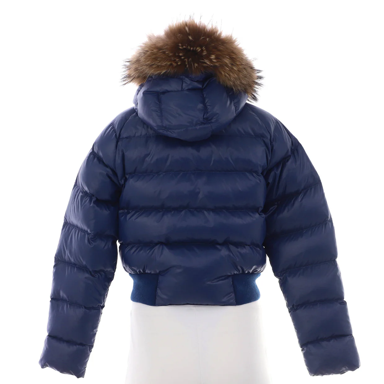 Women's Alpin Hooded Puffer Jacket Quilted Polyamide with Down and Fur - Deep Luxury