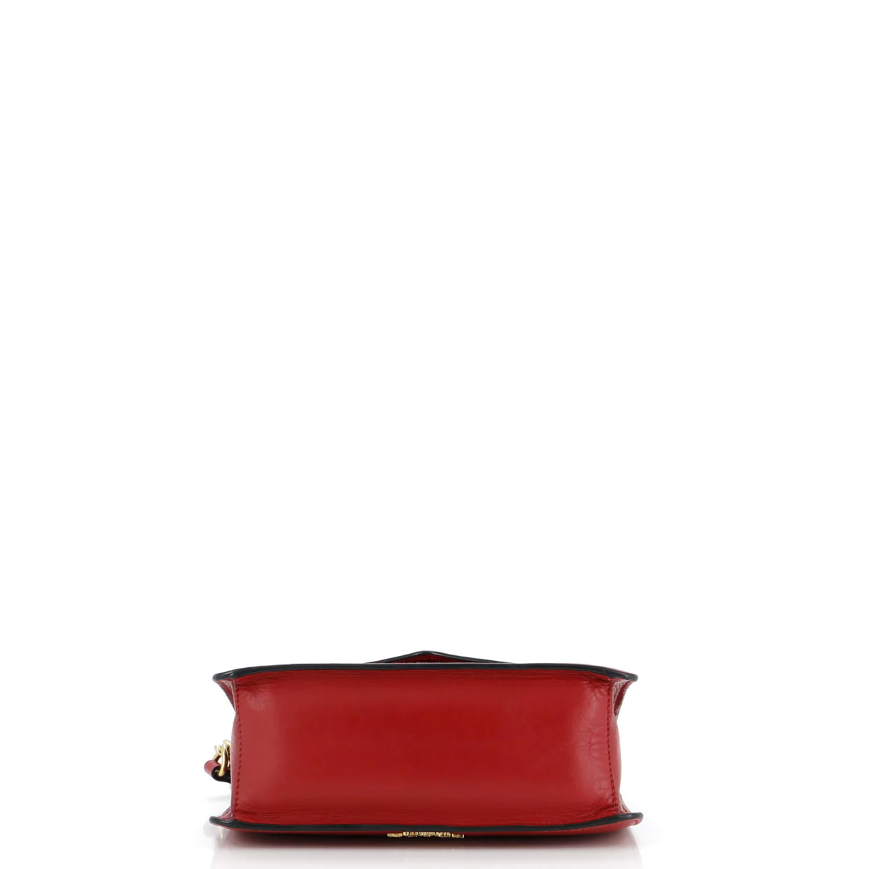 Flip Lock Chain Shoulder Bag Saffiano Leather Small - Deep Luxury