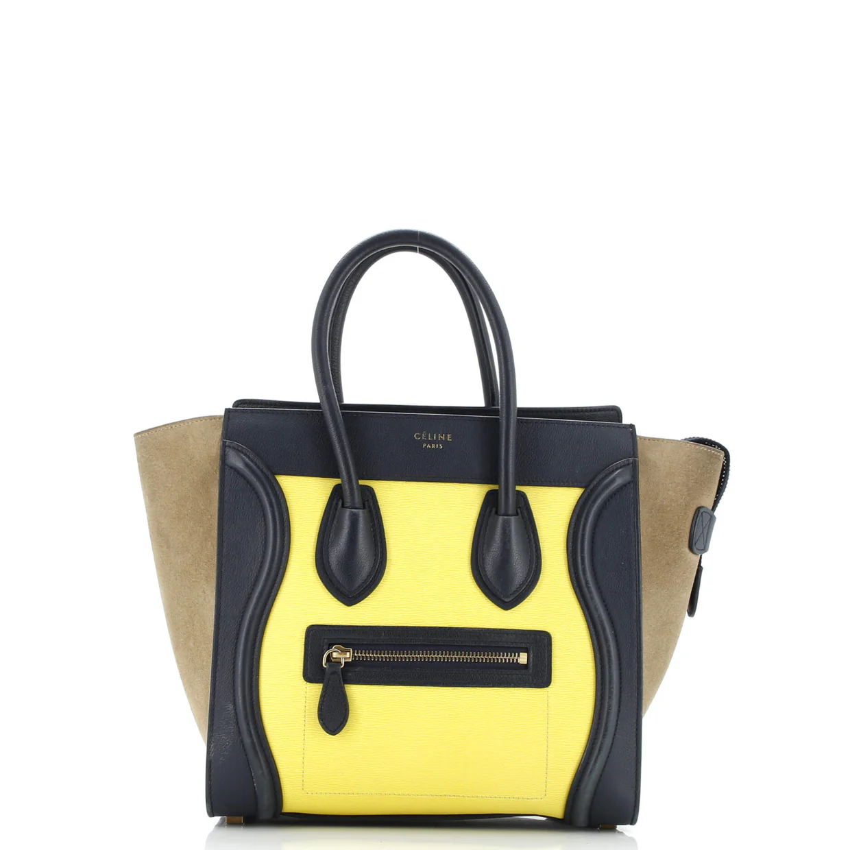 Tricolor Luggage Bag Leather Micro - Deep Luxury