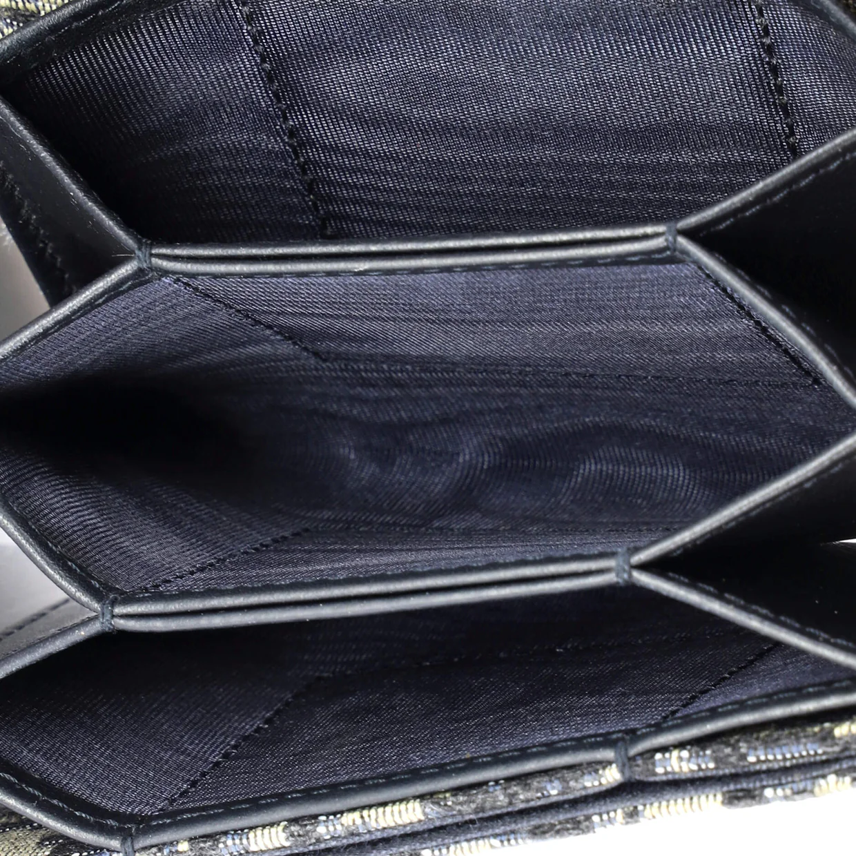 Saddle 5-Gusset Card Case Oblique Canvas - Deep Luxury
