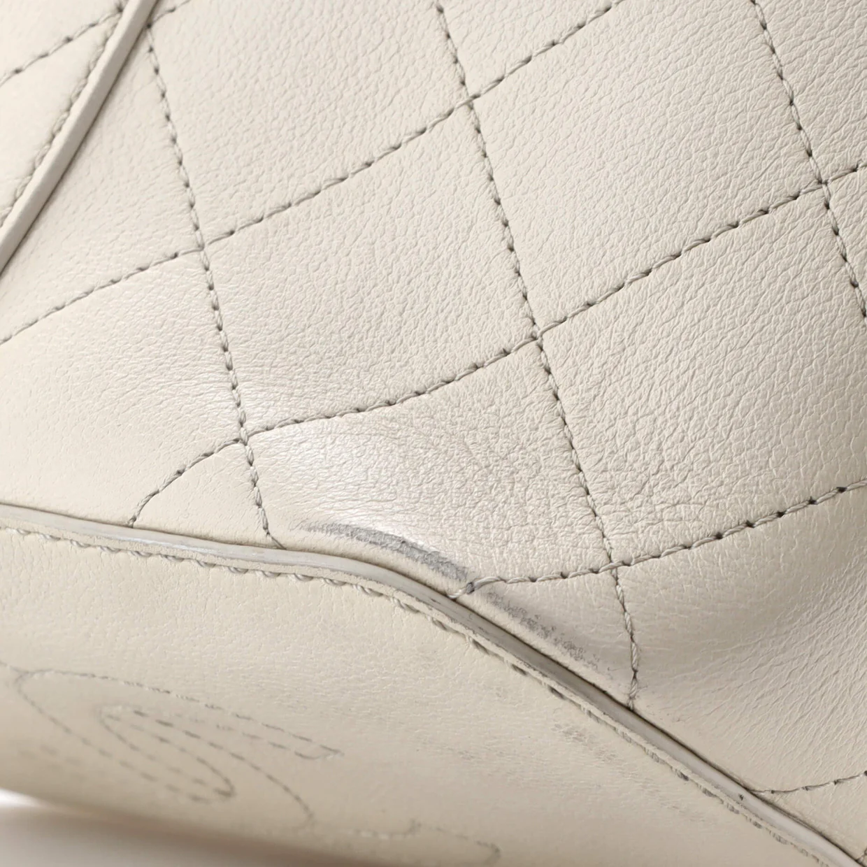 CC Drawstring Bucket Crossbody Bag Stitched Calfskin Medium - Deep Luxury