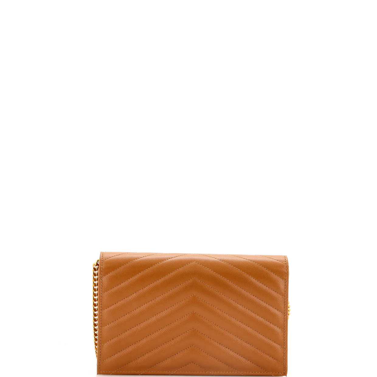 Classic Monogram Wallet on Chain Matelasse Chevron Leather Small - Deep Luxury