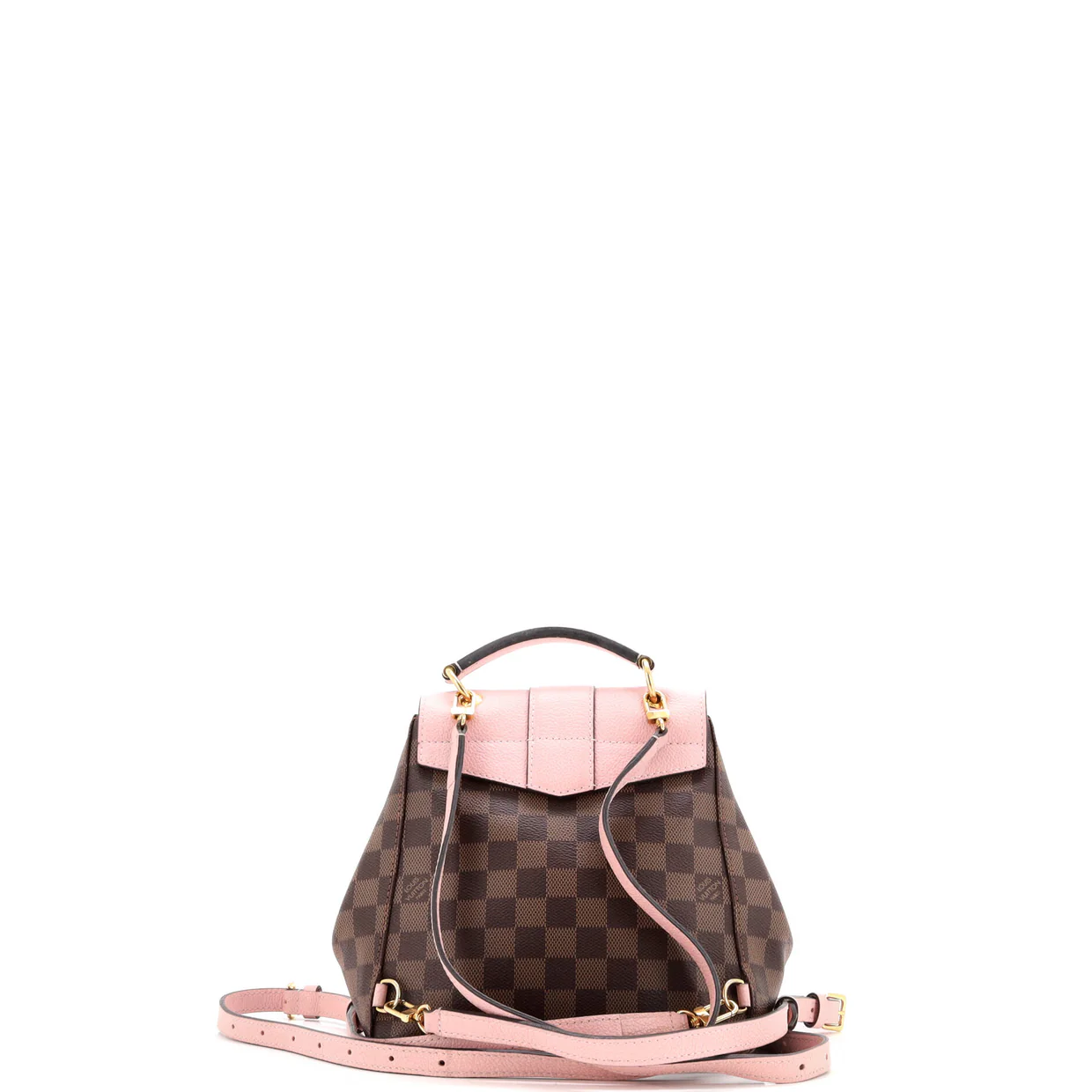 Clapton Backpack Damier and Leather - Deep Luxury