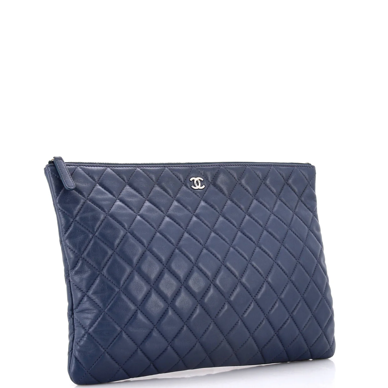 O Case Clutch Quilted Lambskin Large - Deep Luxury