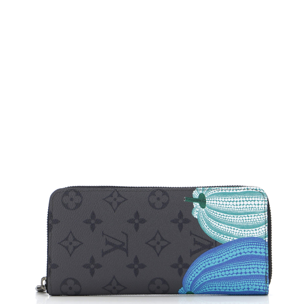 Zippy Wallet Yayoi Kusama Pumpkins Reverse Monogram Eclipse Canvas Vertical - Deep Luxury