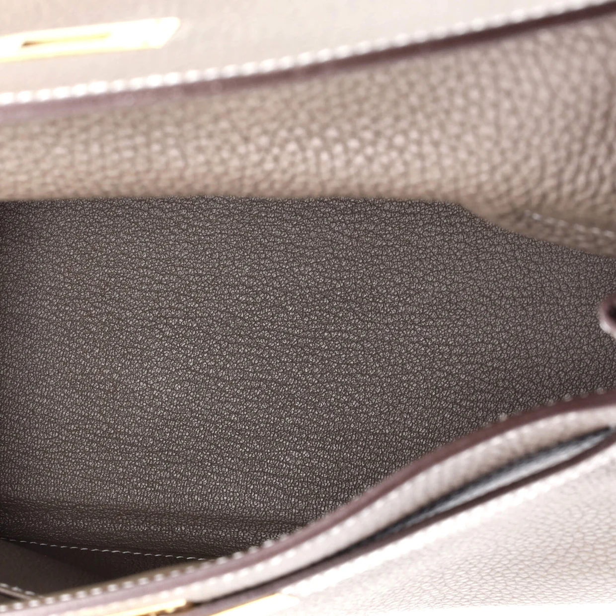 Kelly Handbag Grey Clemence with Gold Hardware 28 - Deep Luxury