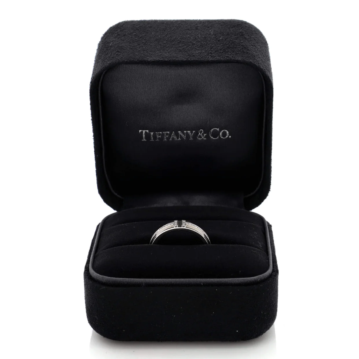 Tiffany T Ring 18K White Gold and Diamonds Narrow - Deep Luxury