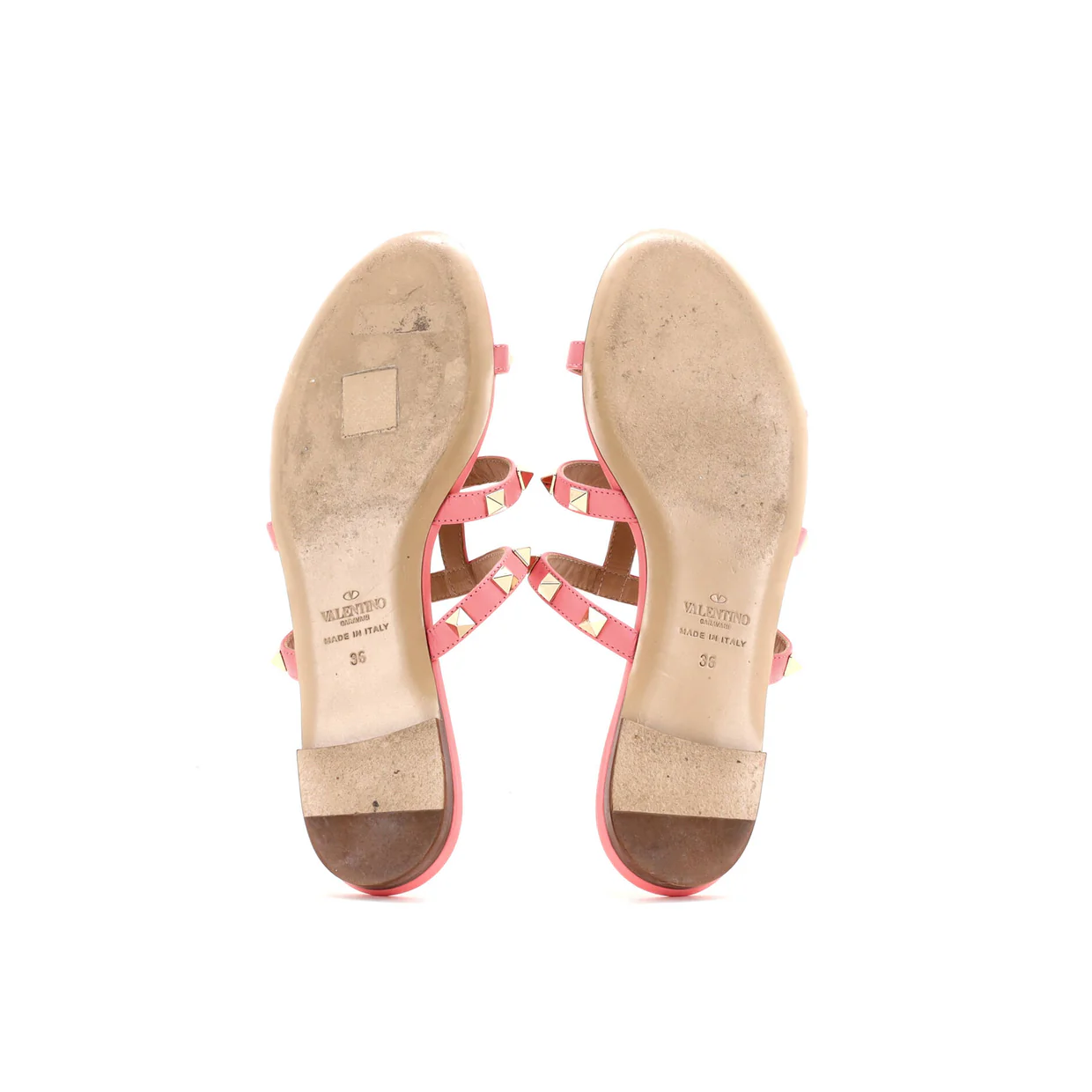 Women's Multi Strap Rockstud Flat Sandals Leather - Deep Luxury