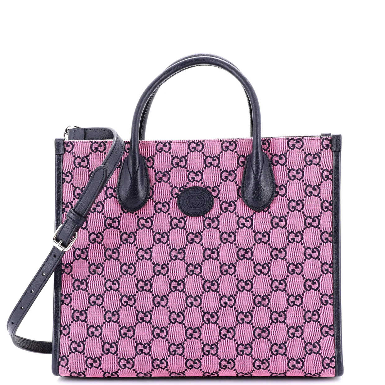 Structured Top Handle Open Tote GG Canvas Small - Deep Luxury