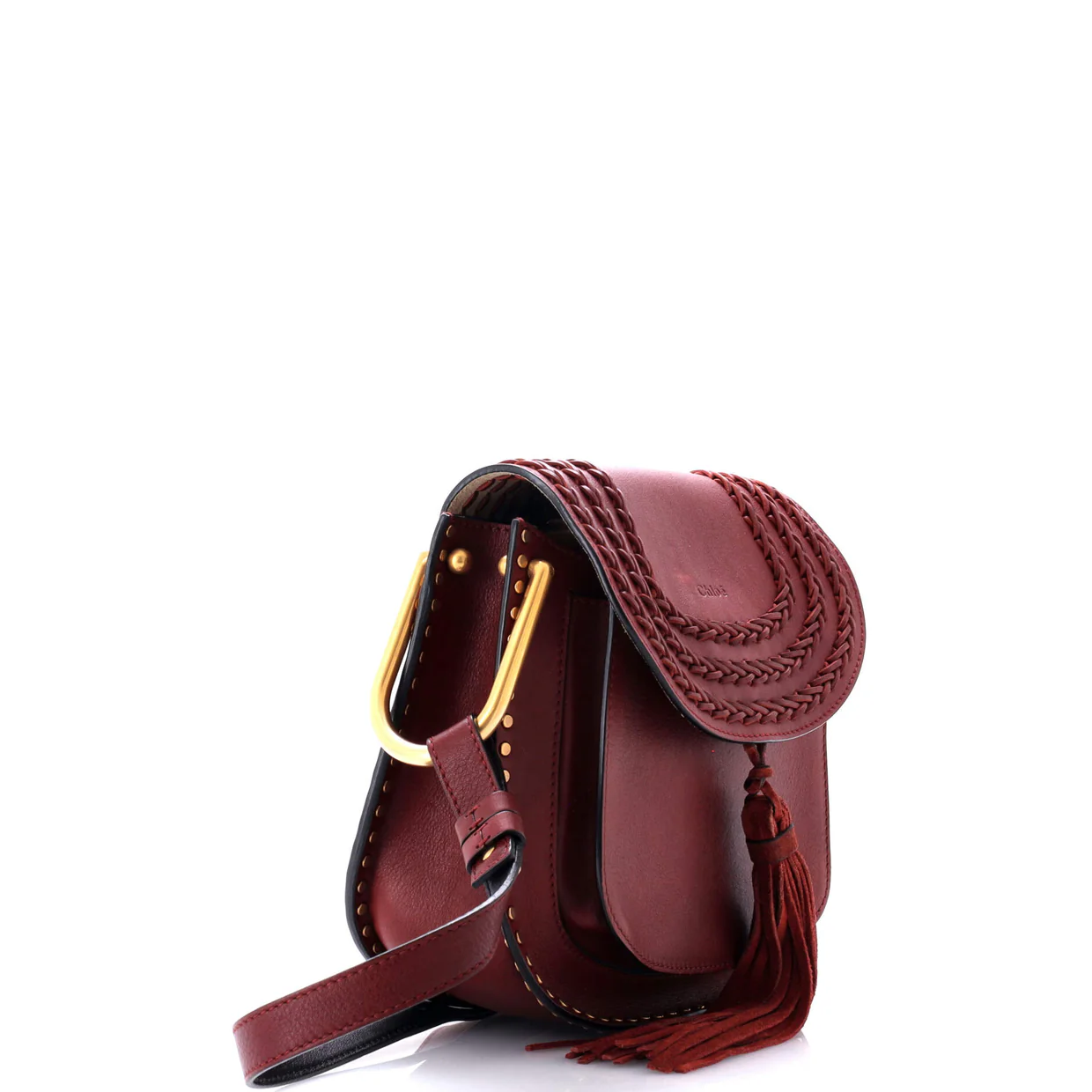 Hudson Handbag Whipstitch Leather Small - Deep Luxury