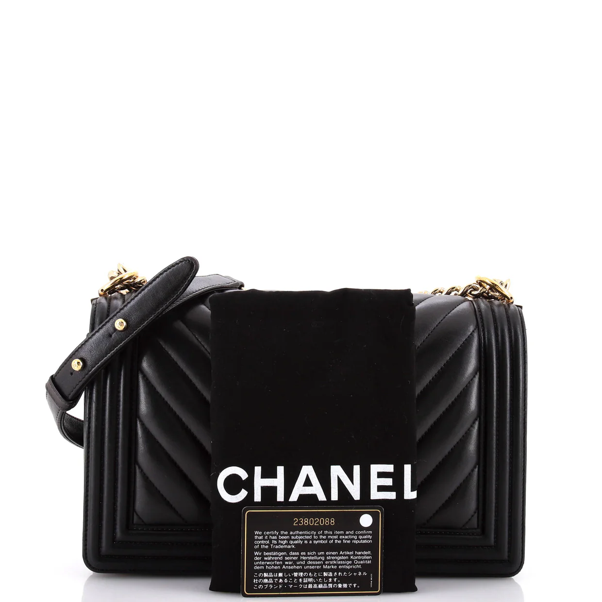 Boy Flap Bag Chevron Lambskin New Medium - Deep Luxury