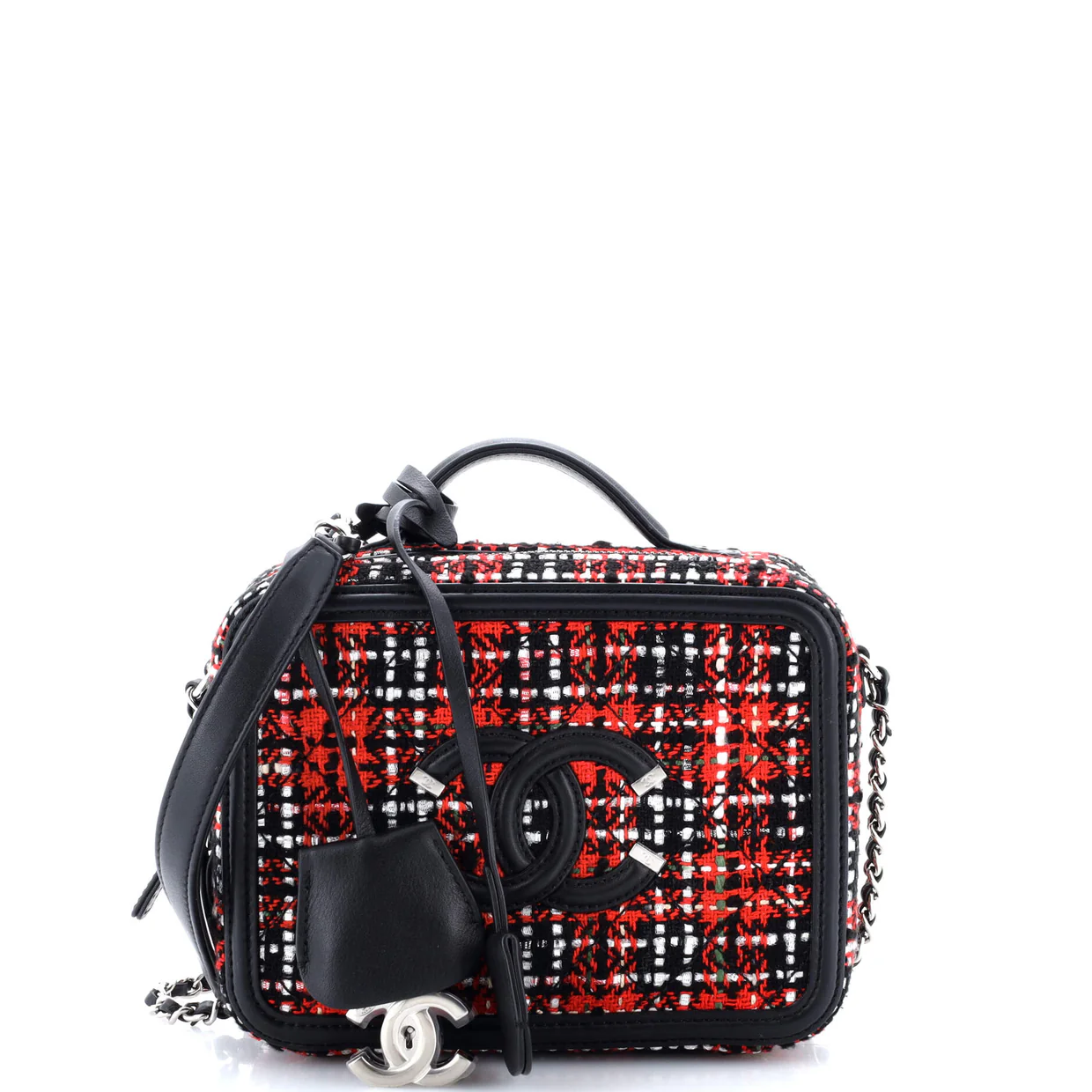 Filigree Vanity Case Quilted Tweed Small - Deep Luxury