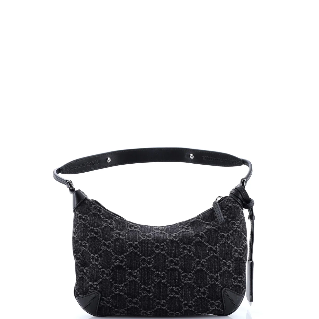 Horsebit Slim Shoulder Bag GG Denim with Leather Small - Deep Luxury