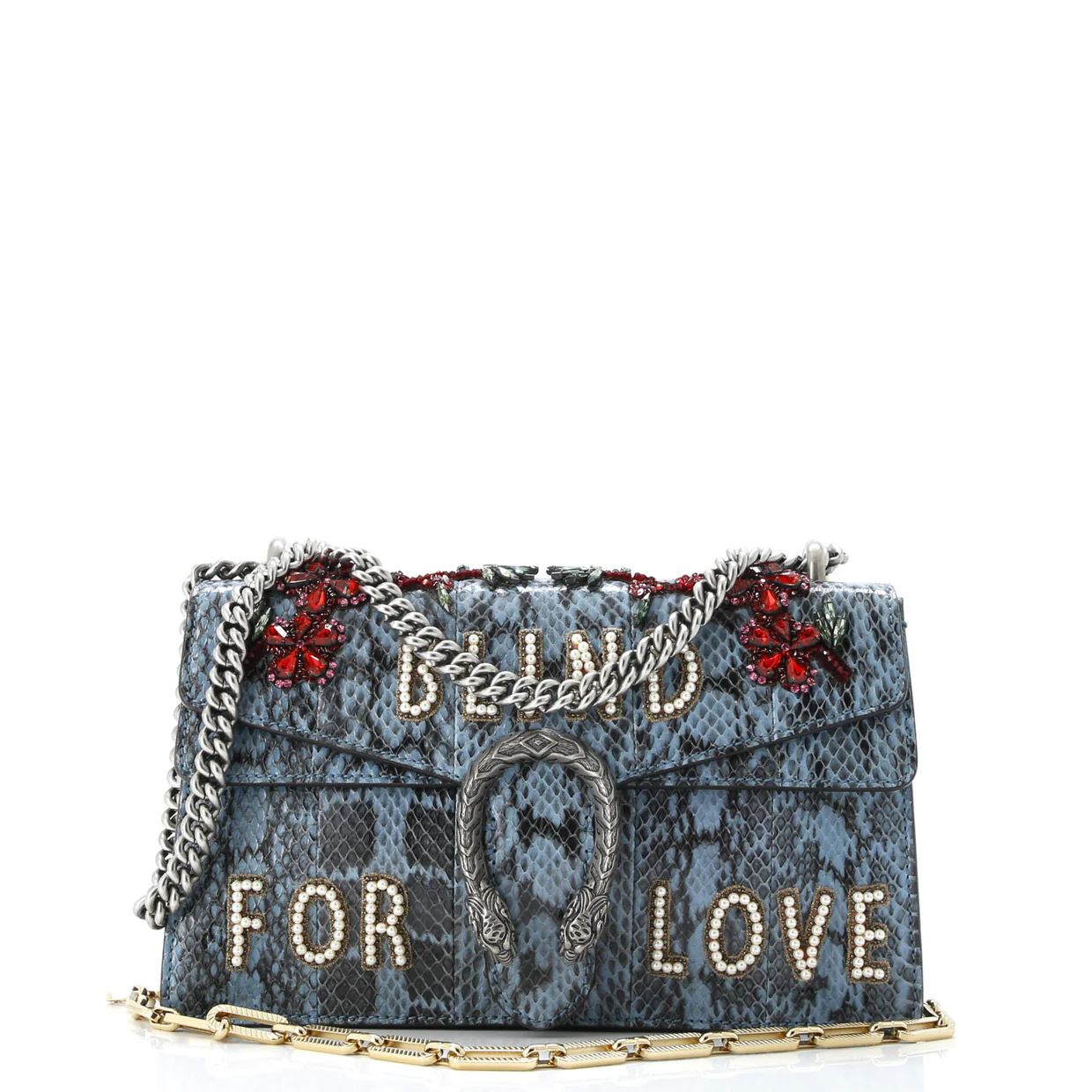 Dionysus Bag Embellished Python Small - Deep Luxury