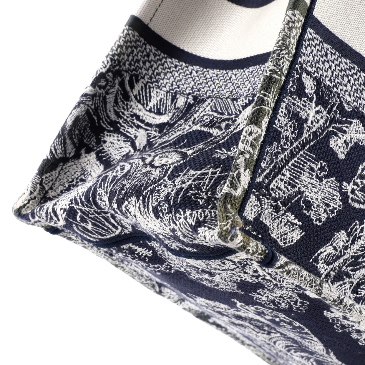 Book Tote Embroidered Canvas Medium - Deep Luxury