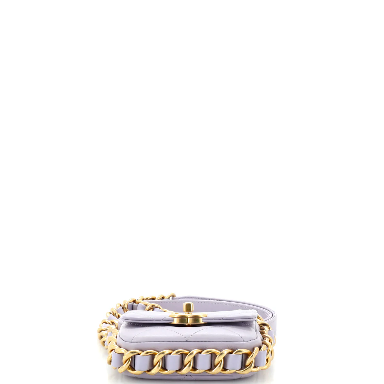 Framing Chain Flap Bag Quilted Calfskin Mini - Deep Luxury