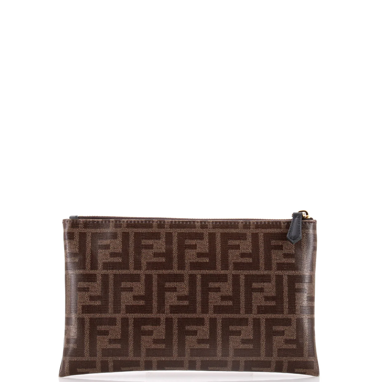 FFreedom Logo Stamp Flat Pouch Zucca Coated Canvas Large - Deep Luxury