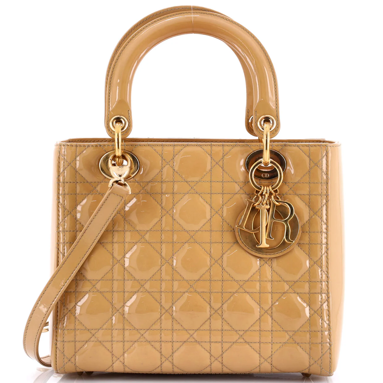 Lady Dior Bag Cannage Quilt Patent Medium - Deep Luxury