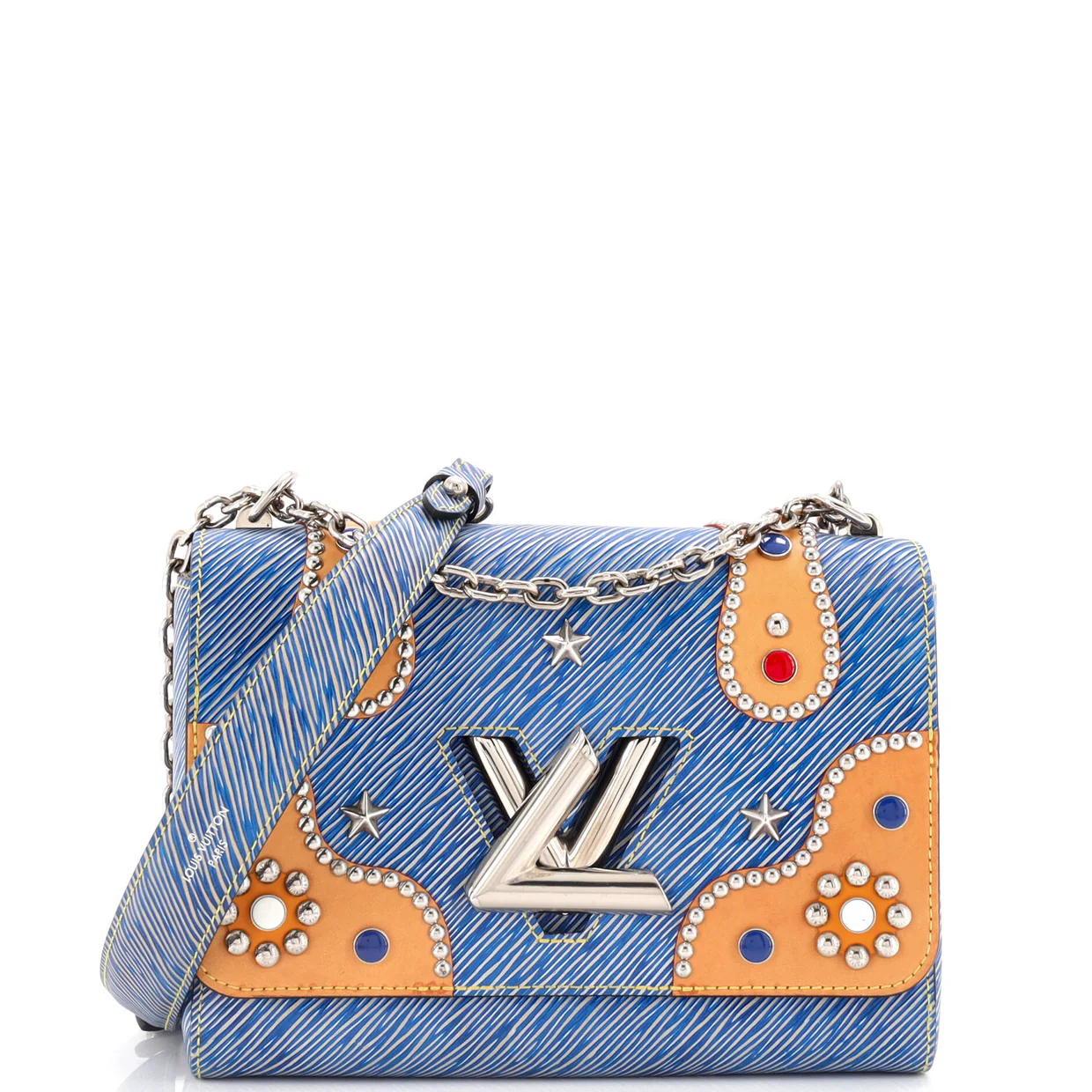 Twist Handbag Studded Epi Leathert MM - Deep Luxury