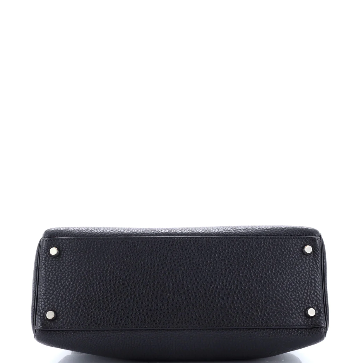 Kelly Handbag Noir Togo with Brushed Palladium Hardware 32 - Deep Luxury