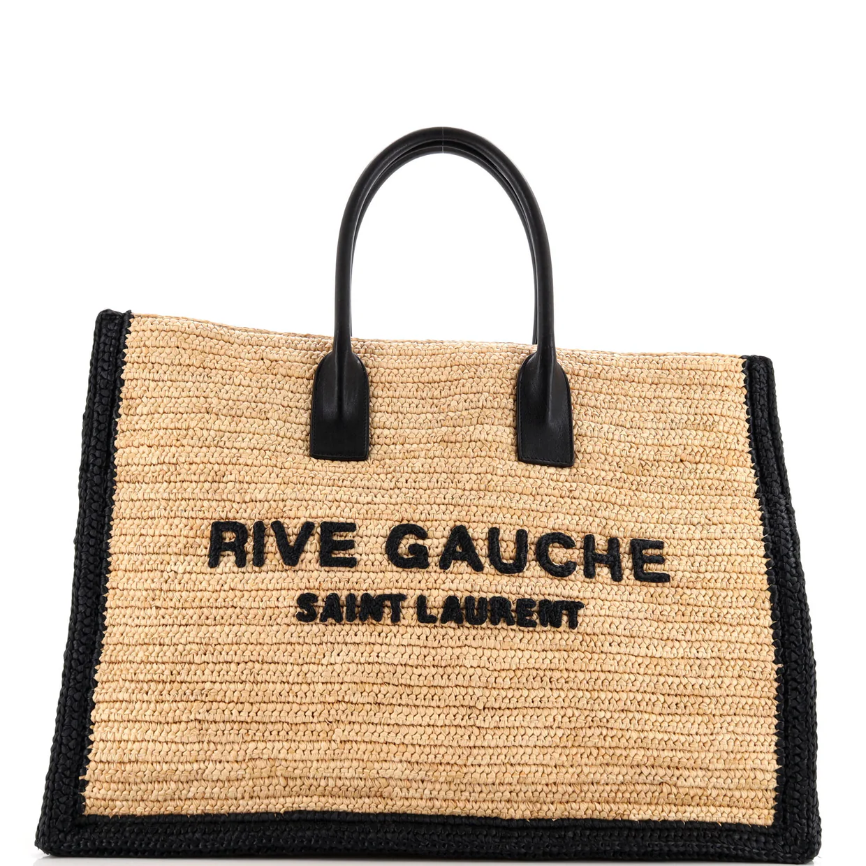 Rive Gauche Shopper Tote Raffia Maxi - Deep Luxury
