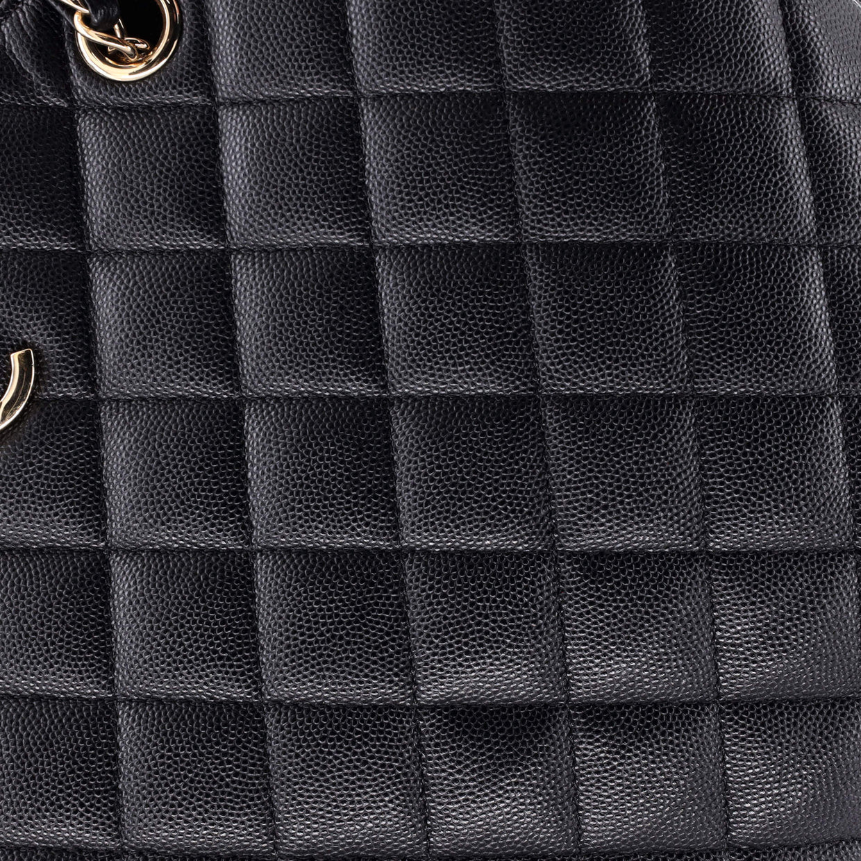 Classic CC Shopping Tote Quilted Caviar Large - Deep Luxury
