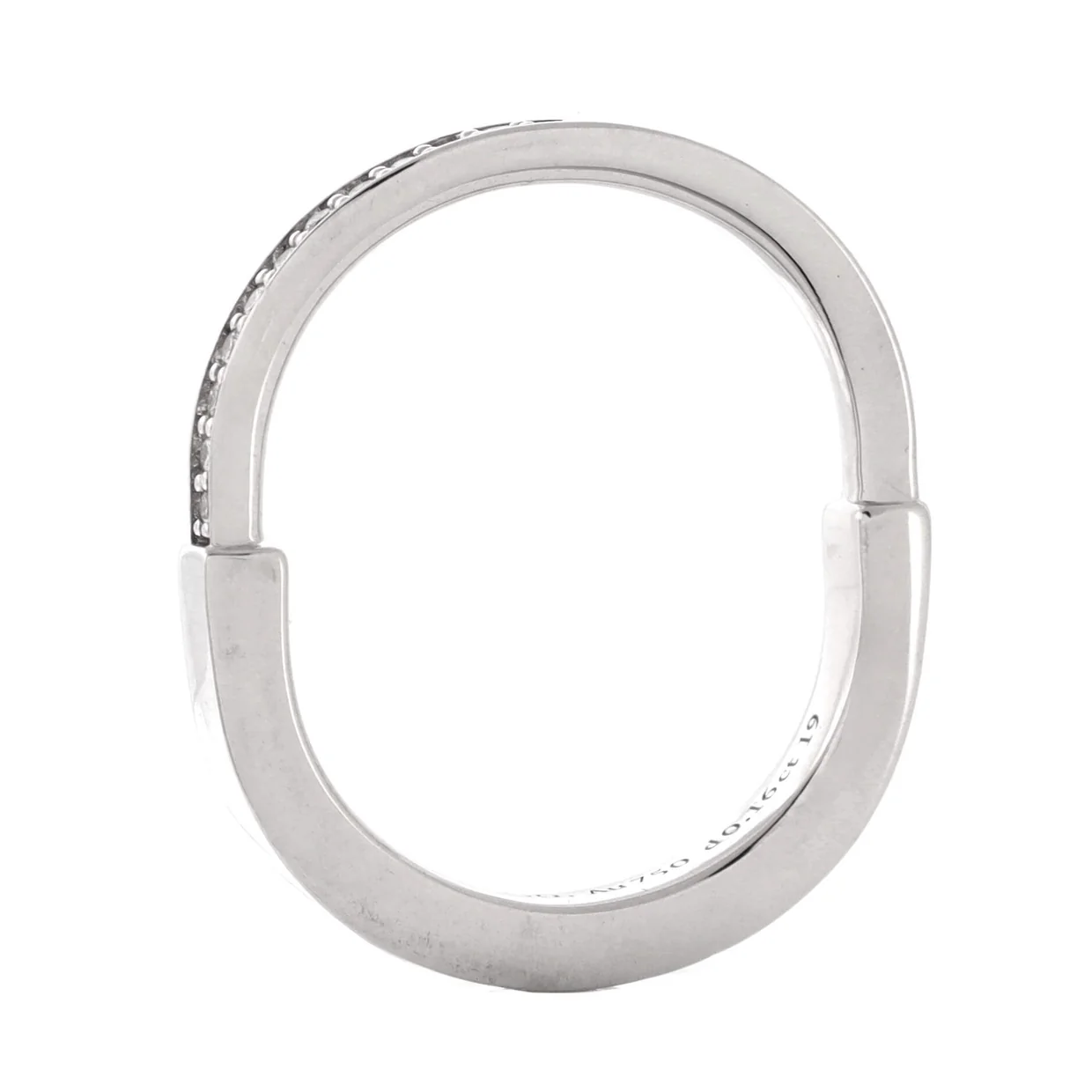Lock Ring 18K White Gold with Diamonds - Deep Luxury
