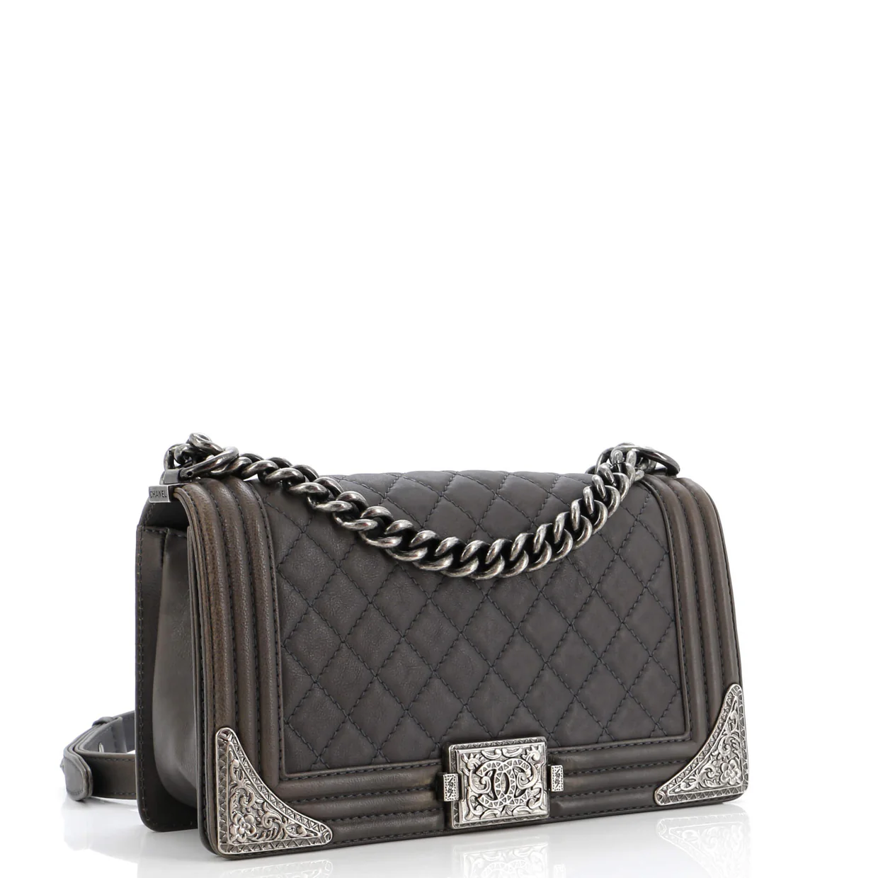 Paris-Dallas Boy Flap Bag Quilted Calfskin with Metal Adornments Old Medium - Deep Luxury